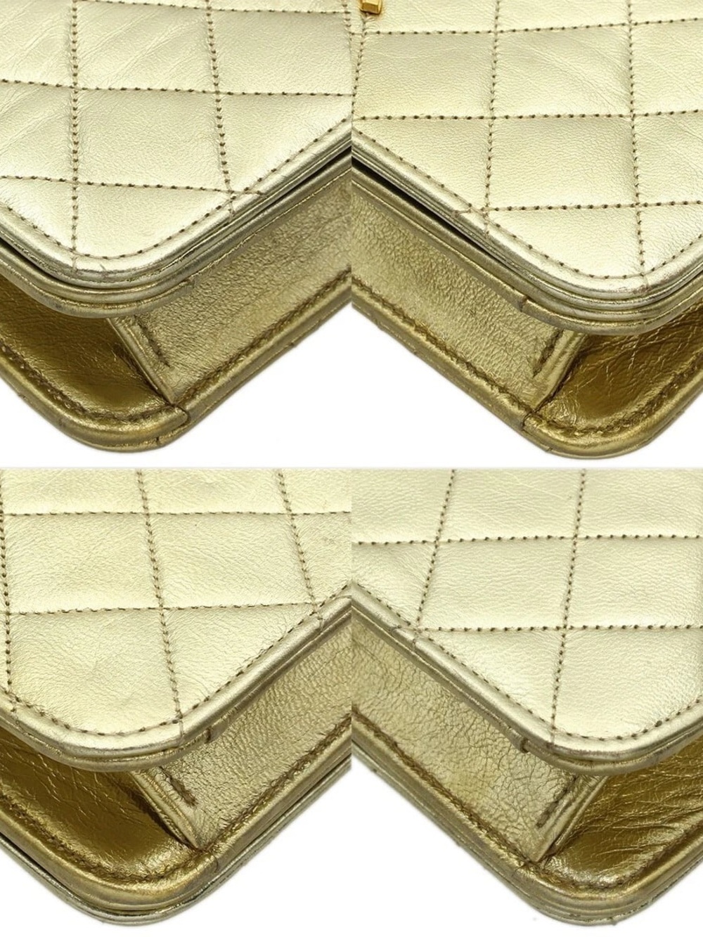 Authentic CHANEL vintage classic single flap 24k gold hardware - Picture 9 of 14